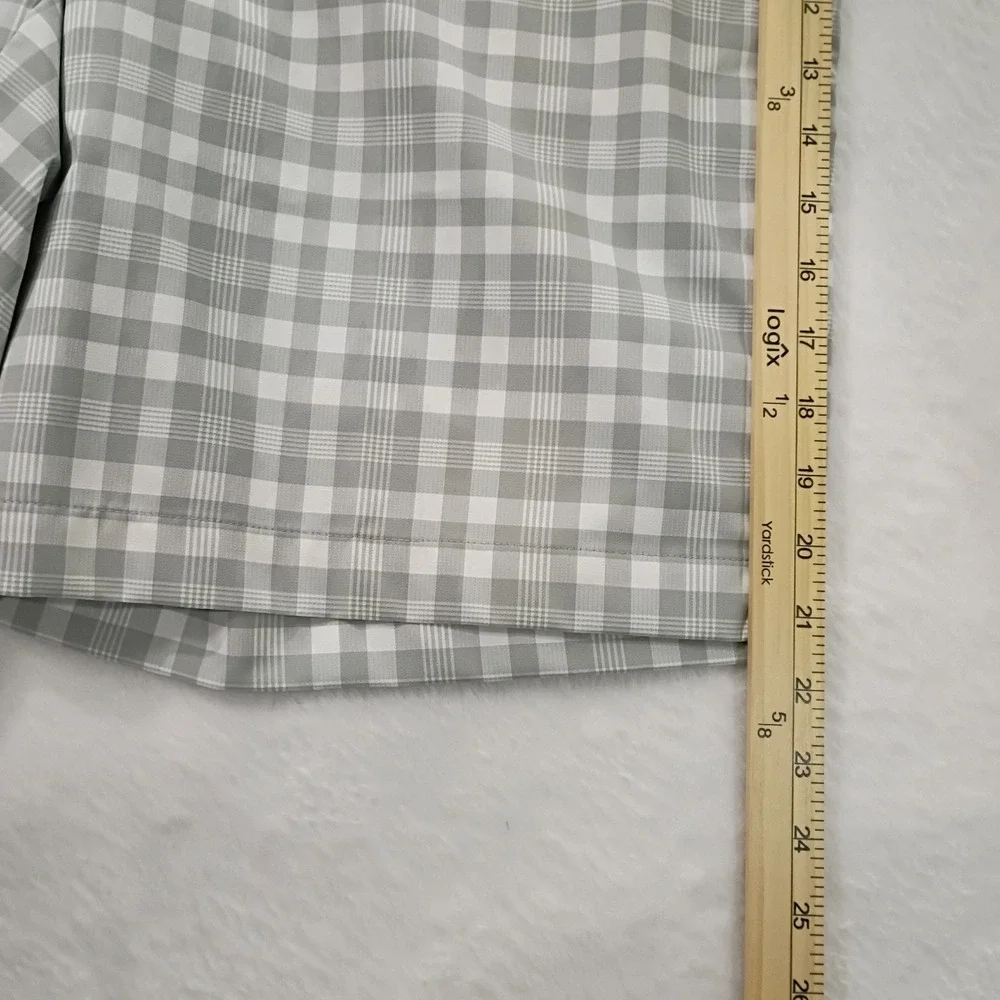 Nike Checkered White Grey Polyester Performance‎ Shorts Men's Sz 36 Lightweight